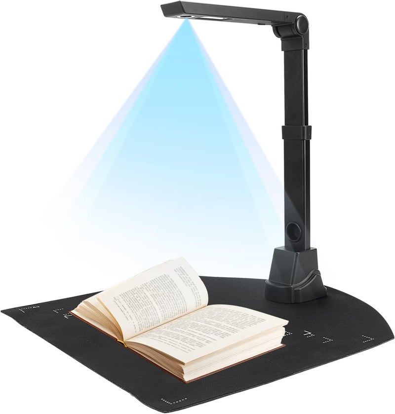 NetumScan 13MP Book Document Camera for Teachers, Multi-Language OCR Recognition by AI Technology, Foldable & Portable, Real-time Projection, Video Recording, Capture Size A3/A4-Windows,Mac OS,Linux - Image 1